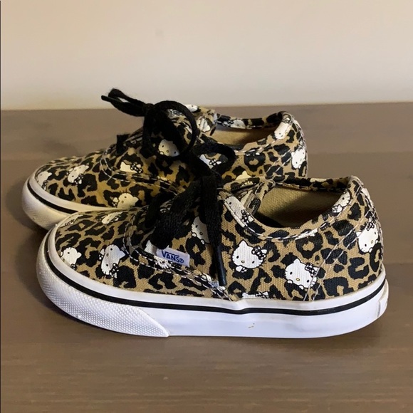 Vans x Hello Kitty Leopard Print Sneakers - Toddler’s Size 6 - Picture 3 of 6